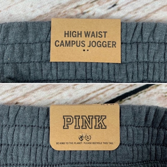 NWT Medium PINK Victoria’s Secret High Waist Campus Joggers Sweats Sporty Boho - Picture 8 of 13